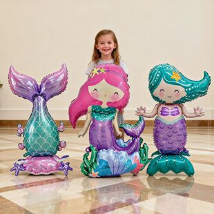 tail mermaid upright bab Mermaid wedding balloon Big