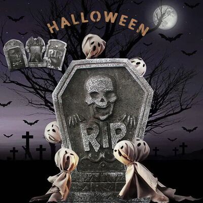Halloween Foam Tombstone Decoration Haunted House RIP Stone