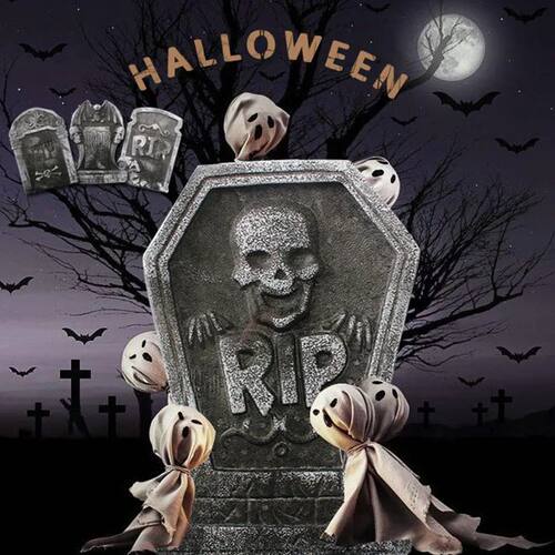 Halloween Foam Tombstone Decoration Haunted House RIP Stone