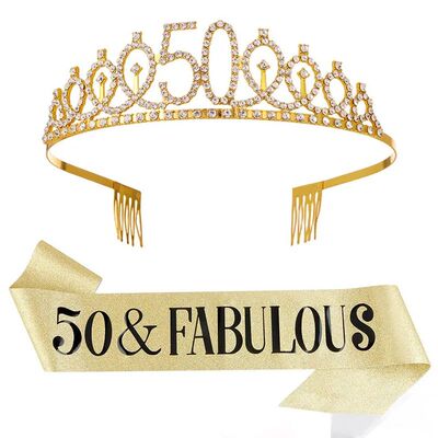 30- 50th  Birthday Anniversary Decoration Happy Women Glitte