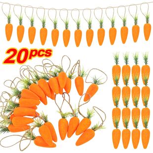 Carrot Home Easter Decoration For Ornament 20pcs Hanging