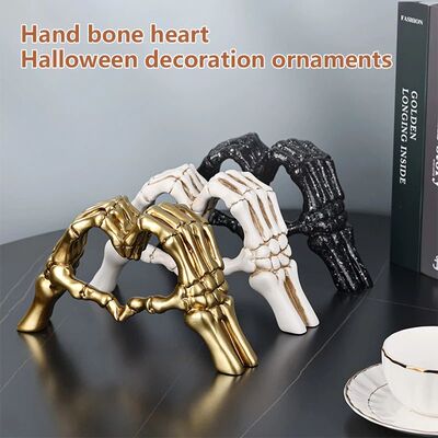 Wansheng Bixin Gesture Skull Ornament Resin Crafts Love Home
