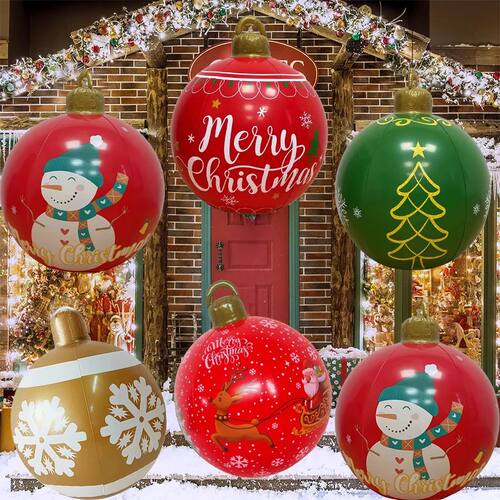 32 Inch Giant PVC Inflatable Christmas Ball Ornaments Large