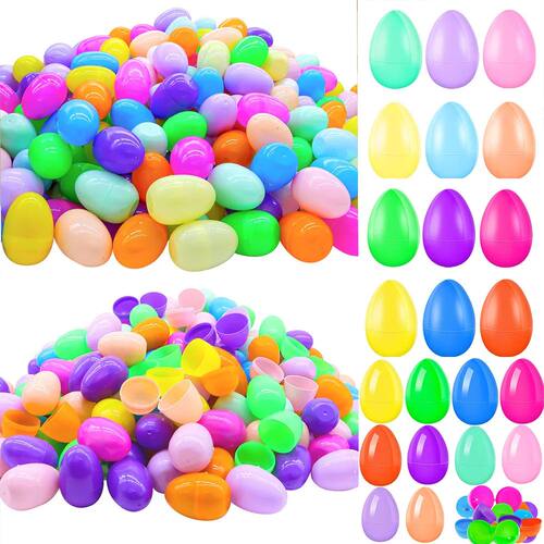 Easter Eggs Colorful Empty Eggs Bulk Fillable for Easter Hun