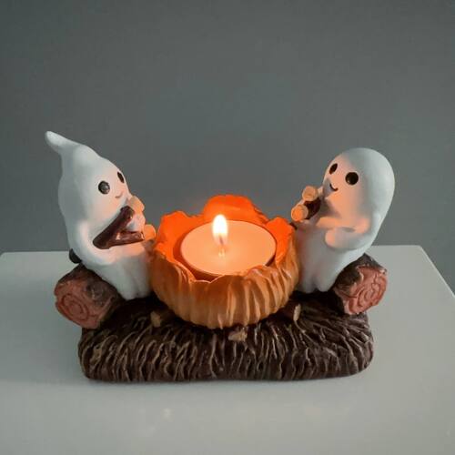 Ghost Candle Holder Without Candles, Decorative Metal Stand,