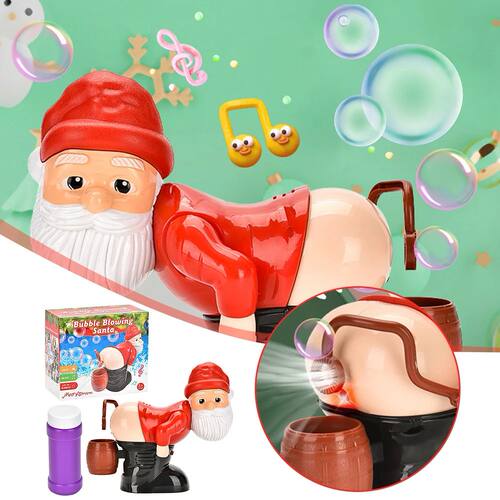 Christmas Fart Bubble Blower Santa Claus Bubble Maker Kid Lo