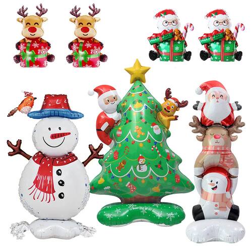 Christmas balloon standing Christmas Tree snowman Santa Clau