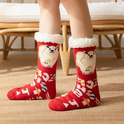 Christmas Socks Floor Socks Warm Soft Crew Socks Winter Slip