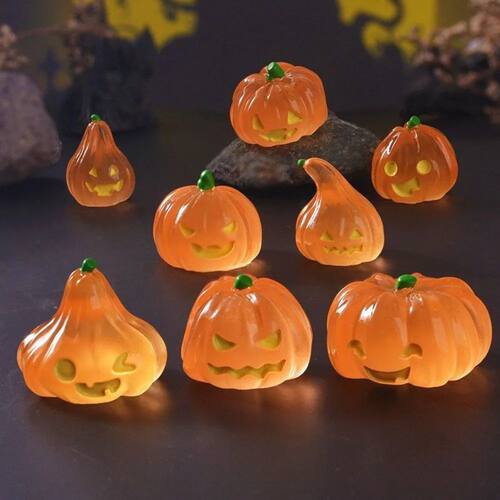 Halloween ghost luminous pumpkin lantern desktop ornaments m