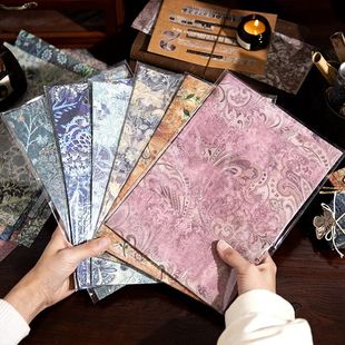 Papers Theme 20pcs Vintage Background Large Journal Baroque