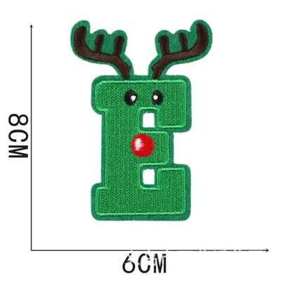 New Christmas Letter Embroidery Cloth Sticker Christmas Tree