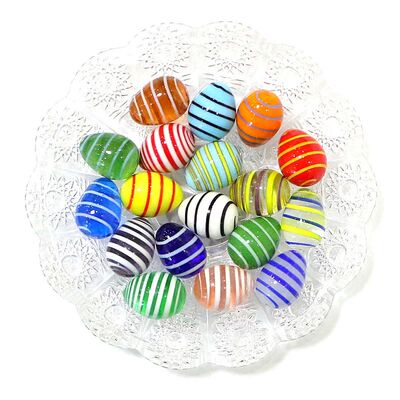 6pcs Lovely Mini Murano Glass Easter Eggs Ornament Handmade