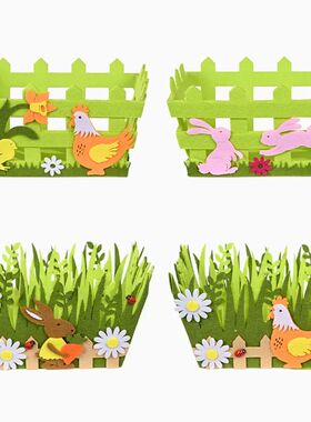 2025 Non-woven Fabric Easter Basket Kids Color Eggs Bucket W