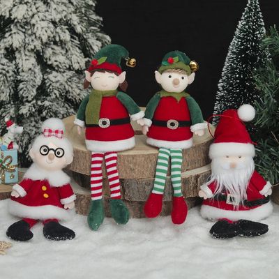 Christmas Decorations Plush Long-Legged Elf Boy Girl Christm