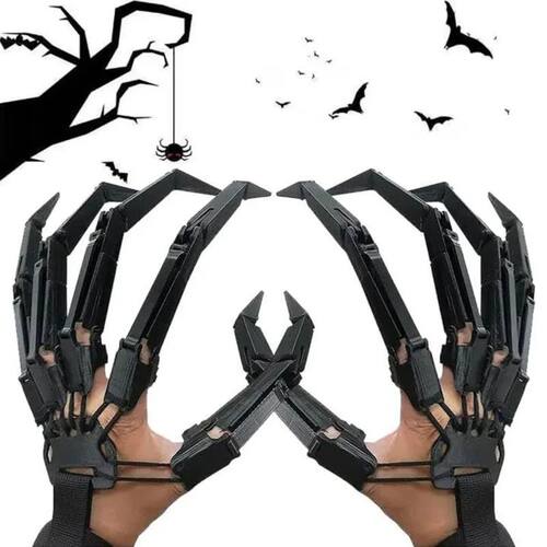 Halloween Articulated Fingers Scary Fake Fingers Skeleton Ha