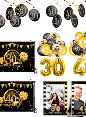 Birthday Background Decor 30 40 50 Birthday Party Decor