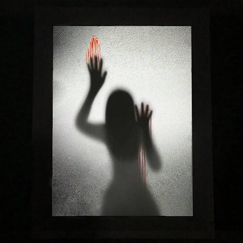 1pc Halloween Horror Female Ghost Blood Hand Wall Stickers f