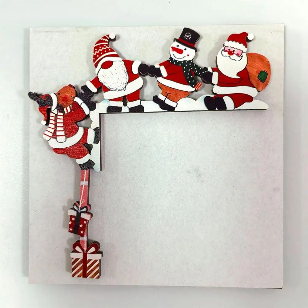 Wood Santa Christmas Door Corner Decor Christmas Door Frame