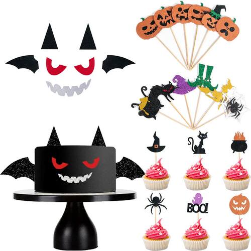 Halloween Cake Decoration Pumpkin Witch boo Skull Fruit Bamb