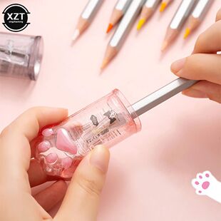 Paw Cartoon Schoo Cat Cute Pencil Sharpener