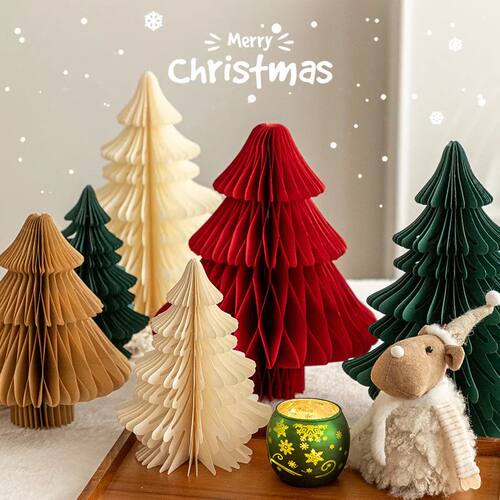 20/30cm Large Christmas Tree Ornament 3D Honeycomb Ball Fold