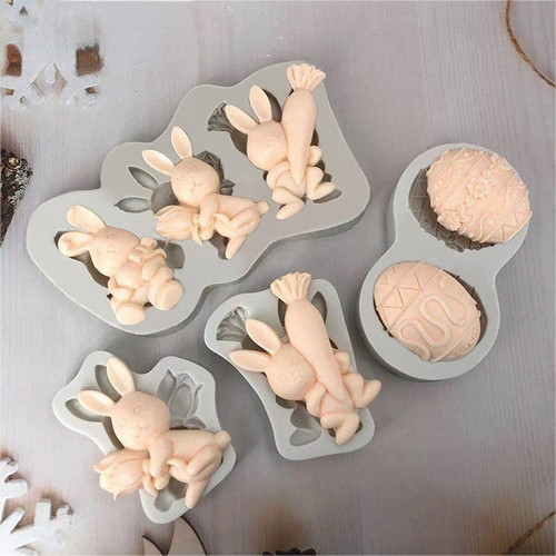 Easter Chocolate Mold Easter Egg Mold Rabbit Silica Gel