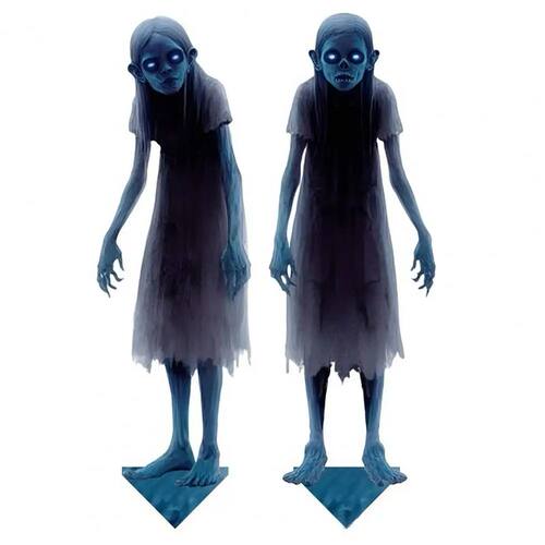 Spooky Decor Spooky Halloween Zombie Metal Yard Stake Sign S