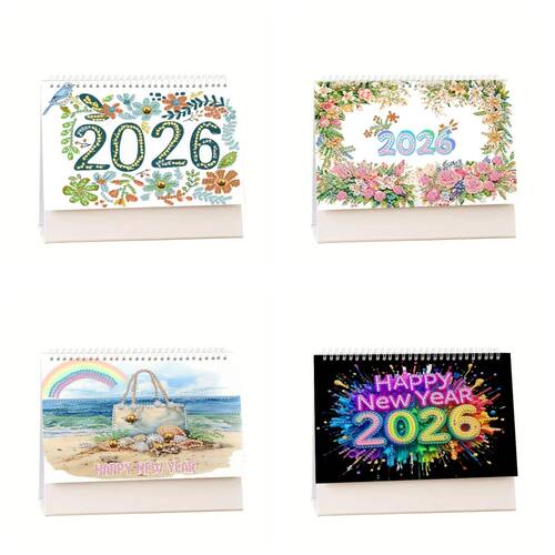 A set of 2026 calendar, 13 diamond paintings, DIY handmade C