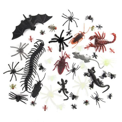 1Pack Halloween Fake Insect Cock Bugs Spider Kids Funny Toys