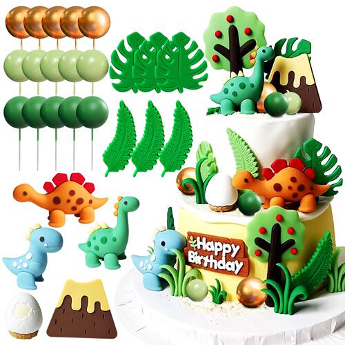 LaVenty Little Dinosaur Cake Decorations Dinosaur Cupcake To