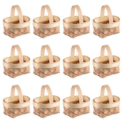 1pc Basket Mini Baskets Woven Wicker Tiny Chip Easter Candy