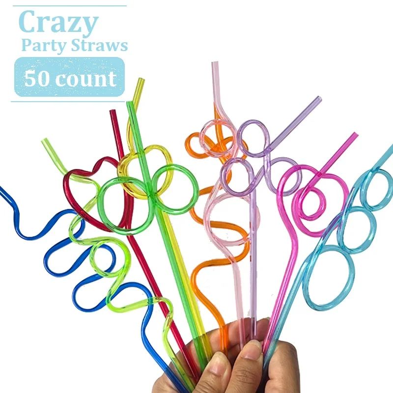 Crazy Unique Decoration Silly Plastic Drinking Straws  Bluk