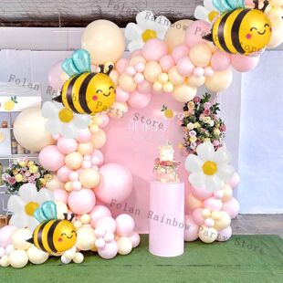 Daisy Bee and kit Aluminum Garland Balloon Flower