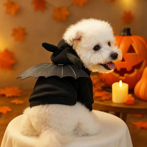 Creative Halloween Pet Cosplay Bat Clothes Dog Clothes Cat C