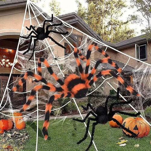 Horror Halloween Spider Web Giant Stretchy Cobweb for Yard H