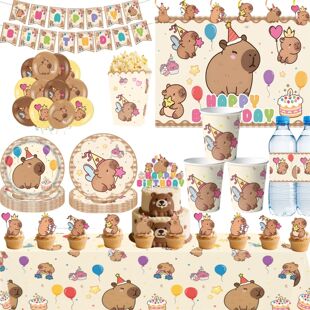 Birthday Decoration Capybara Birthday Invitation Card Cup Ta