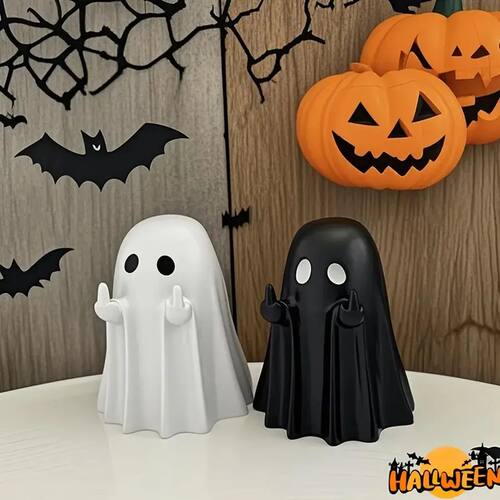 2 件套 Little Ghost Scares You, Halloween Ghost Figurine - S