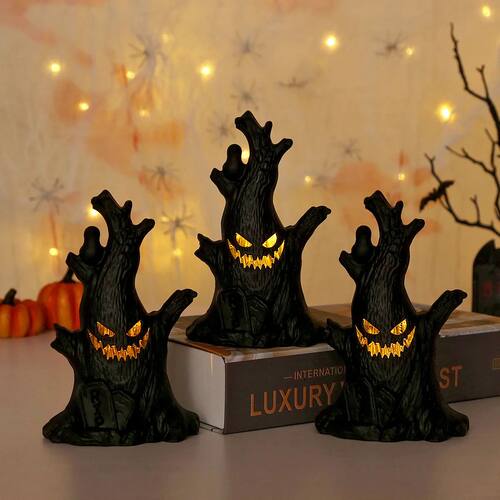 Halloween Ghost Tree Led Glow Ghost Lights Horrific Atmosphe