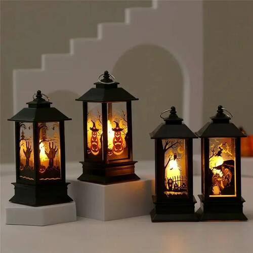 Halloween Decorations Led Candle Light Vintage Witch Castle