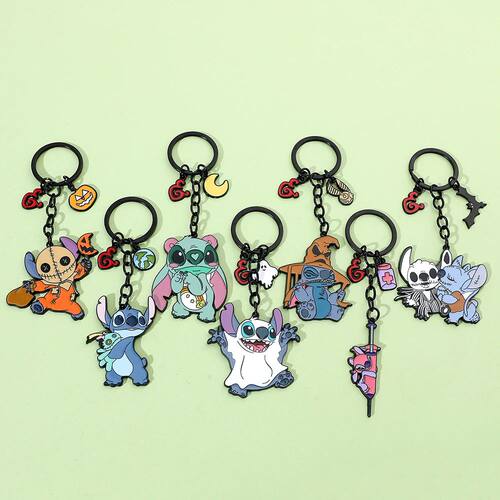 Anime Stitch Keychain, Creative, Halloween, Ghost Bag, Car K