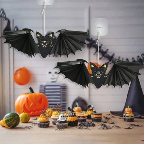 Halloween Paper Bat Hanging Ornament Props for Halloween Dec