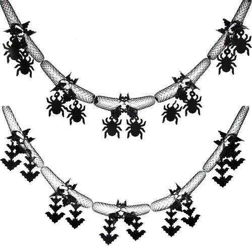 Halloween Honeycomb Garland Banner Spider/Bat/Pumpkin/Skelet