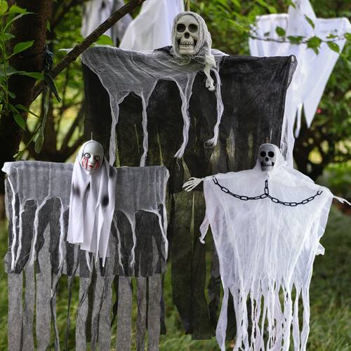 1 Pcs Halloween Skull Gauze Ghost Face Is Used Halloween Gho