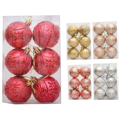 6PCS Christmas Ball Christmas Tree Decorations 6cm Xmas Tree