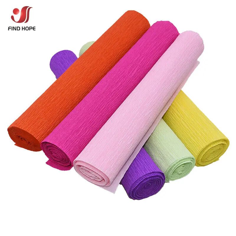 25cm x 250cm 3rolls/set Crinkled Crepe Paper Gifts Flower Wr