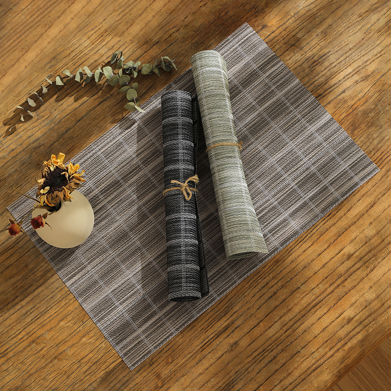 北欧餐桌垫原木风日式格子隔热垫防烫垫餐具碗垫餐盘西餐垫餐布垫