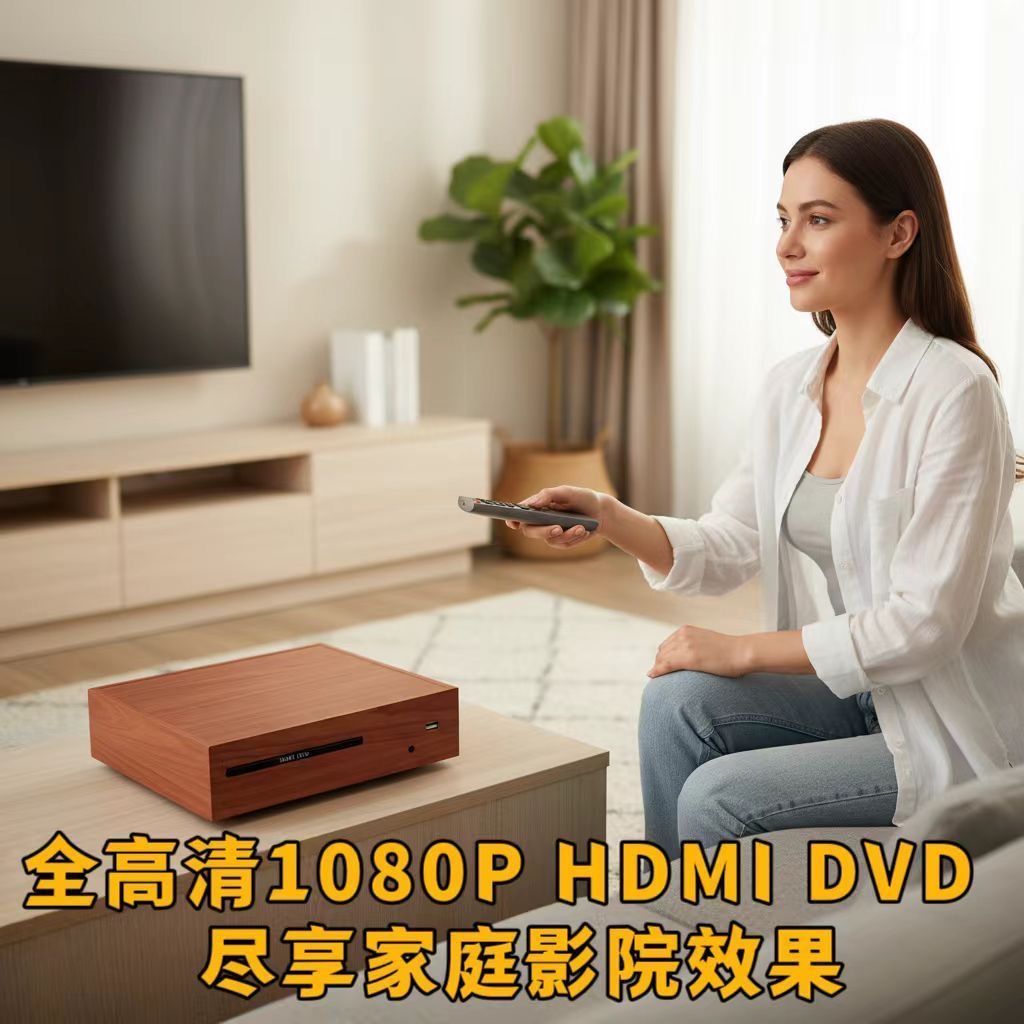 胆神木质DVD  HDMI播放机中文家用DVD影碟机USB U盘播放器
