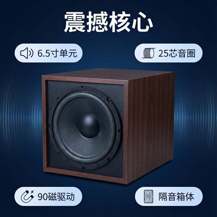 胆神发烧hifi级6.5寸低音炮超重低音25芯90磁低音喇叭无源低音炮