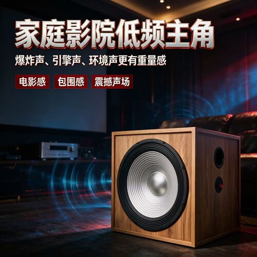 豪杰天韵 星陨系列12寸无源超重低音炮适用书架音箱音响家庭影院