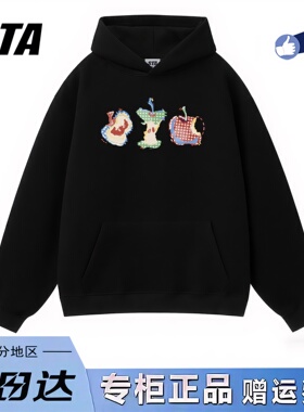 STA旗舰店美式潮牌重磅纯棉小众设计连帽卫衣男女宽松帽衫外套